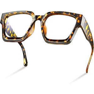 livho Oversized Blue Light Blocking Glasses for Woman  Rectangle Fashion Glasses for Computer, Chic Preppy Frame