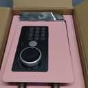 Digital Electronic Money Safe, Steel Security Lock Box with Keypad, Office Hotel Business Jewelry Gun Cash Safe, 0.23 Cubic Feet, 9.06" W x 6.69" D x 6.69" Hpink