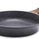 SENSARTE Nonstick Frying Pan Skillet, Swiss Granite Coating Omelette Pan, Healthy Stone Cookware Chef's Pan, PFOA Free (9.5 Inch) (Gray)
