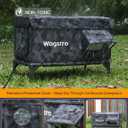 Heated Cat House for Outside, Insulated Weatherproof Heated Outdoor Cat House with Waterproof Eaves & Escape Door, Elevated Outdoor Cat Shelter for Feral Stray Cat (Black Camo, 16.5"x13"x16.9")