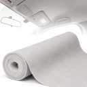 Suede Headliner Fabric 98" L 60" W with 3.5mm Foam Backing Automotive Interior Roof Replacement Material for Car, SUV, Truck, RV Marine Interiors, Door Panels, Headliners DIY (Gray)
