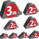 3 Inch Clipper Guards, Hair Clipper Guide Combs Premium for Wahl Clippers Mega Cutting Guides/Combs with 8 Cutting Lengths from 1.25-3 Inch Fit Most Size Wahl Clippers (Gray)