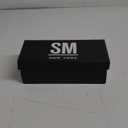 SM New York NIB‎ Strappy Black Brown Heeled Sandals Open Toe Block Heel Womens Size 7.5 Black