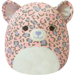 Squishmallows Original 12-Inch Dallas Pink and Purple Leopard - Medium-Sized Ultrasoft Official Jazwares Plush