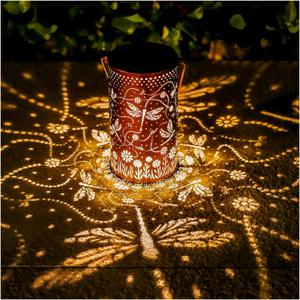 Mothers Day Gifts for Mom Dragonfly Solar Lanterns Outdoor Waterproof Hanging Solar Lights Dragonfly Gifts for Women Men Metal Decorative LED Lanterns for Yard, Patio, Lawn, Pathway, Garden Decor