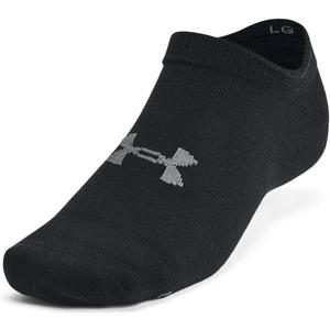 Under Armour Unisex Essential No Show Socks 6 Pack (Large, (001) Black / Black / Castlerock) Under Armour Unisex Essential No Show Socks 6 Pack (Large, (001) Black / Black / Castlerock)