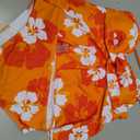 SweatyRocks Women's Floral Print Twist High Waisted Tankini Swimsuit 2 Piece Bathing Suit (Orange, XL)