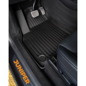 Floor Mats for Tesla Model Y Juniper, 9-Piece TPE Floor Mats [Extended Design, Cross Tread Pattern] Interior Protection for Model Y 2025-2026 Accessories, Only for Premium/Performance
