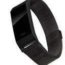 WITH it Stainless steel mesh band for use with FITBIT CHARGE 4 & CHARGE 3 (Black)