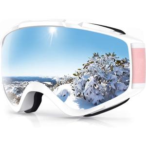 findway Ski Goggles OTG - Over Glasses Snow/Snowboard Goggles for Men, Women & Youth - 100% UV Protection (A11-silver Lens Vlt 21%) findway Ski Goggles OTG - Over Glasses Snow/Snowboard Goggles for Men, Women & Youth - 100% UV Protection (A11-silver Lens Vlt 21%)
