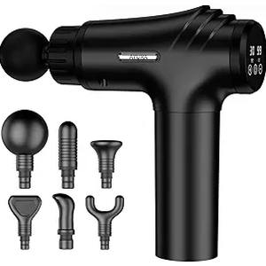 AYURA Massage Gun Deep Tissue, Muscle Massager Gun for Pain Relief, Percussion Massage Gun with 30 Speeds & 6 Heads, Portable Handheld Back Massage Gun for Athlets Men Women