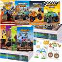Estune 40 Pcs Coloring Books Party Favor for Kids Coloring Book Set Mini Small Color Booklets Goodie Bag Stuffers Gift Classroom Home (Monster Truck)