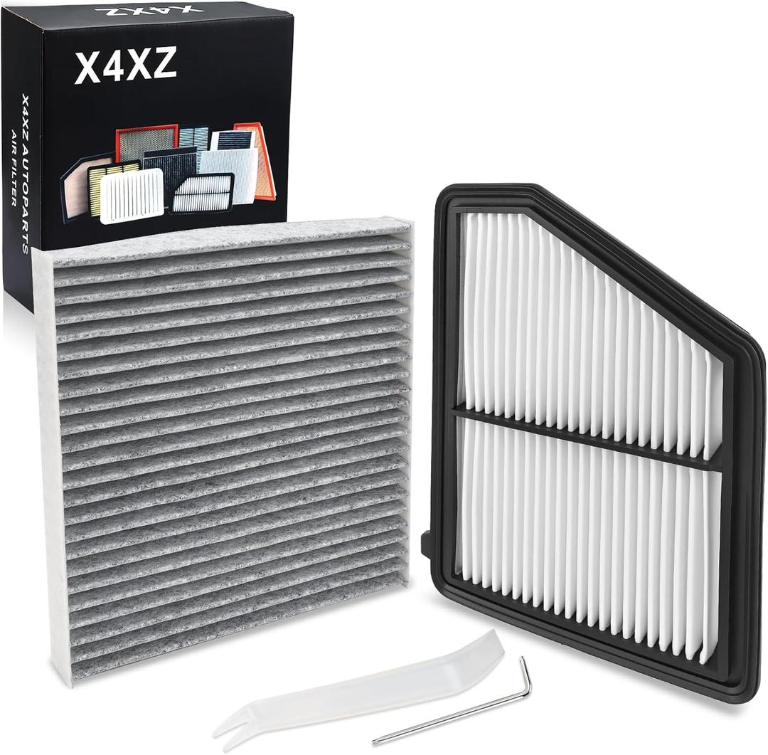 CA12051 CF11182 Engine & Cabin Air Filter Compatible with 2016-2026 Honda Civic 2.0L, 2023-2026 Honda HR-V 2.0L(Only Naturally Aspirated) Replace# WA10416 80292-TF0-G01 17220-5BA-A00 80291-T5R-A01
