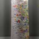 Rustic Wildflower Wall Art Colorful Farmhouse Floral Scenery Picture Decor Watercolor Flower Landscape Wood Grain Prints Painting Artwork for Living Room Office Bathroom Bedroom Home Decoration 14x48"