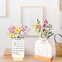 2026 Small Desk Calendar 12 Months Calendar Runs From January 2026 To December 2026 Mini Standing Flip Decorative Monthly Calendar For Home School, Or Office - Floral Pattern (Flower Tree)