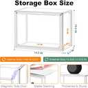 12 Pack Purse Organizer for Closet Size 14 Shoe Storage Box Stackable Acrylic Display Case Handbag Organizer with Magnetic Lid Transparent Storage Container for Sneaker, Boots, Hat, Book, Collectibles