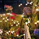 Solar Garden Lights Outdoor Waterproof Solar Firefly Lights Swaying Lights Garden Decorative Lights for Outside Garden Decor Yard Patio Decorations Pathway Lawn Decorations (Cold White 20 LEDs)
