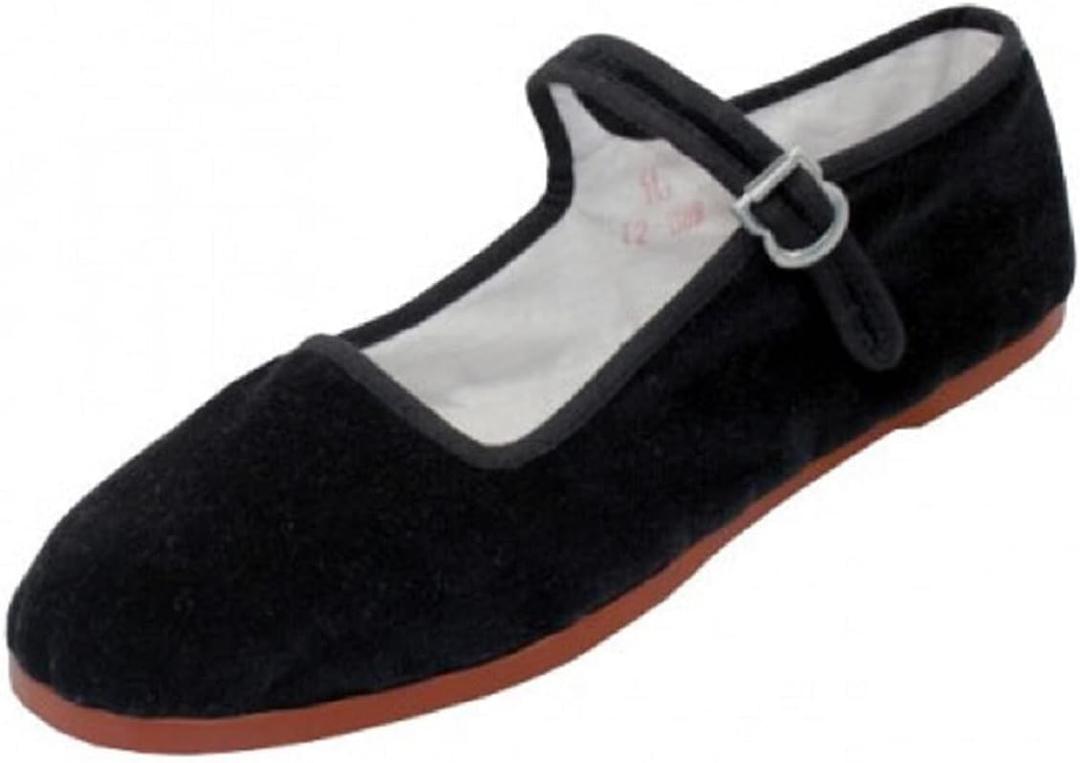 Shoes 18 Womens Cotton China Doll Mary Jane Shoes Ballerina Ballet Flats Shoes 118 Black Micro 8