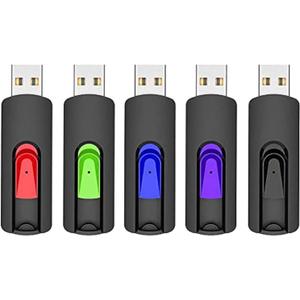 RAOYI 5 Pack 64GB USB Flash Drive, USB 2.0 Memory Stick Thumb Drives Jump Drive Pen Drive for PC Laptop Computer - 64G Multipack (5 Mixed Colors)