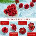 Syhood 100 Pieces Artificial Roses Head 1.77 in Rose Small Silk Fake Floral for Wedding Wall Garland Bouquet Derby Crafts Decorations(Red)