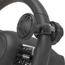 Tool Free Steering Wheel Knob, Suicide Knob for 3.45-4.9" Steering Wheel with Metal Bearing, Steering Wheel Knob Spinner for Cars, Trucks, Mowers, Boats, No Screws or Tools Needed (1Pack, Black)