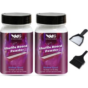 Shuffleboard Sand - Shuffleboard Wax with Mini Dustpan and Mini Brush Set for Shuffleboard Table, 2 Cans