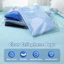 11x14 inches Large Clear Resealable Cellophane Bags for Packaging Products 500ct Plastic Self-sealing Gift Bags Self Adhesive for Gifts,Clothes, Small Business, Thank you Stickers