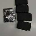 Weewooday 8 Pcs Luggage Straps Suitcase Tags Set for TSA Approved, 4 Travel Adjustable Suitcase Belt, 4 Silicone Luggage Tags with Name ID Card Travel Accessories(Black,Airplane)