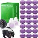 24 Pack Skunk Repellent Outdoor - Raccoon Repellent for Indoor Outdoor, Natural Peppermint Oil Skunk Rodent Safe for Pets & Kids Repels Skunk Raccoon