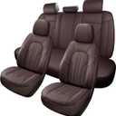 MINGBRON Car Seat Covers,Car Seat Protector Waterproof,Seat Covers Full Set, Car Seat Protectors,Automotive Seat Covers Fit for Most Cars Brown