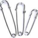 Large Safety Pins Assorted Clothes 60Pcs Heavy Duty 3 Sizes Pins for Crafts Brooch Making