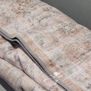 Washable Rug 9x12 Neutral Area Rugs,Ttaditional Living Room Bedroom Carpet Non-Slip Low Pile Vintage Soft Throw Rug for Dining Room Office Kitchen Indoor Nursery,Salmon