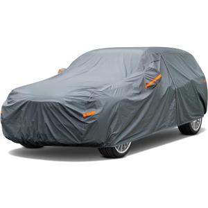 16 Layers SUV Car Cover Waterproof All Weather Heavy Duty, Universal Fit Toyota RAV4, Honda CRV, Tesla Model Y, Audi Q5, Chevrolet Equinox, Nissan Rogue, Kia Sorento, Mitsubishi Outlander etc. (2 Fit SUV Jeep Length 181-190 inch)