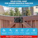 IRONWALLS Puck Lock Hasp Black 2 Packs, Heavy Duty Lock Hasp for Hidden Shackle Padlock Diameter Within 2-7/8/73mm, Steel Puck Lock Holders Brackets for Shipping Container, Trailers Doors