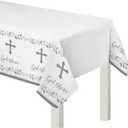 Holy Day Plastic Table Cover - 54” x 102" (1 Pc.) - Ideal for Holidays & Special Occasions