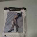 2 Pack Fleece Lined Translucent Sheer Tights (Black, Size Medium)