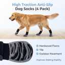Acaine Dog Rear Leg Support Brace with Anti-Slip Socks – Adjustable for Joint Pain Relief and Recovery, Improves Mobility for Walking & Outdoor Use, Durable Black Size L (ACL Support)