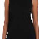 Women's Sleeveless Workout Tank Top Athletic Quick Dry Sports Shirt Loose Fit Gym Activewear for Running Yoga Summer (Black, M)