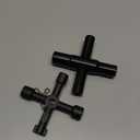 WORKPRO 2PC 4 Way Water Key Wrench, 40Cr Universal Utility Sillcock Key and Multifunctional Heavy-Duty Water Valve Key Tool for Faucet, Spigot, Electric Meter & Cabinet, 1/4", 9/32", 5/16", 11/32"