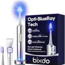 bixdo Whitening Electric Toothbrush for Adults, Professional 460nm Whitening Blue Light Tech, 31,000VPM Sonic & Oscillating Cleaning with Smart AI Sensor, 6-Month Long-Lasting Battery