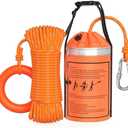 NTR Water Rescue Throw Bag with 50/70/98 Feet of Rope in 3/10 Inch Tensile Strength Rated to 1844lbs, Throwable Device for Kayaking and Rafting, Safety Equipment for Raft and Boat