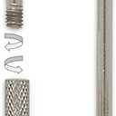 Lucky Line 1.5” Rectangular Key Ring with Turn Twist Sleeve Closure (70201), Silver