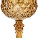 Plastic 24Pcs Rose Gold Wine Glasses，Cordial Goblet Glasses， Can be Used for WeddingsGold, 24Pcs