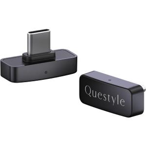 Questyle QCC Dongle Pro [MFi Certified] USB-C Bluetooth Audio Adapter with LDAC, aptX Lossless&aptX-Adaptive, Low Latency Bluetooth 5.4 Dongle for PS5, Wireless Lossless Transmitter for PC/ Headphones