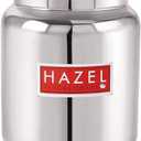 HAZEL Stainless Steel Oil & Ghee Container with Airtight Lid |Multipurpose Dispenser for Kitchen Oil, Ghee, and Milk | Durable Food-Grade Steel Storage Jar | Dishwasher Safe | 33.8 oz