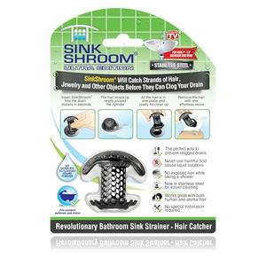 SinkShroom Ultra Bathroom Sink Drain Protector, Stainless Steel, Matte Black, Hair Catcher with Multiple Drain Adapters - Amazon.com