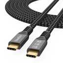 USB C 3.2 Gen 2 Cable 10ft, 4K@60Hz/ 20Gbps/ 100W Type C Video Display Monitor Cord, USBC High Speed Data Transfer/Fast Charging for Monitor HDTV Laptop Docking Station and More