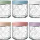 6 pack 16 oz Overnight Oats Containers with Lids, Glass Food Storage Container, Airtight Salad Jars, Mason Jars for Overnight Oats, Yogurt, Oatmeal, Salad, Coffee, Spices