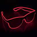 YouRfocus Wireless LED Light Up Glasses Glow in the Dark Neon Rave Glasses for Rave Party, EDM, HalloweenChristmas (Red), Standard