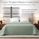 HomeSmart Weighted Blanket King Size, 20 lbs, Breathable Soft Fabric, Also Fits California King Beds, Sage green